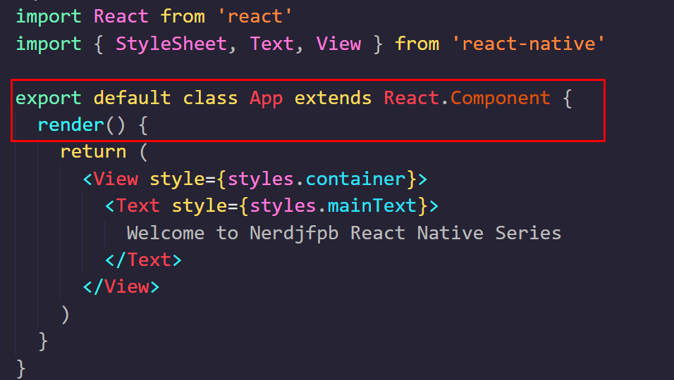 convert into class (react native)